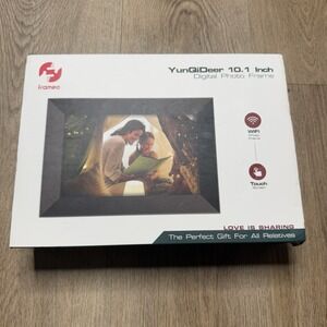 YunQiDeer 10.1 Inch Digital Photo Frame - Compatible With Frameo